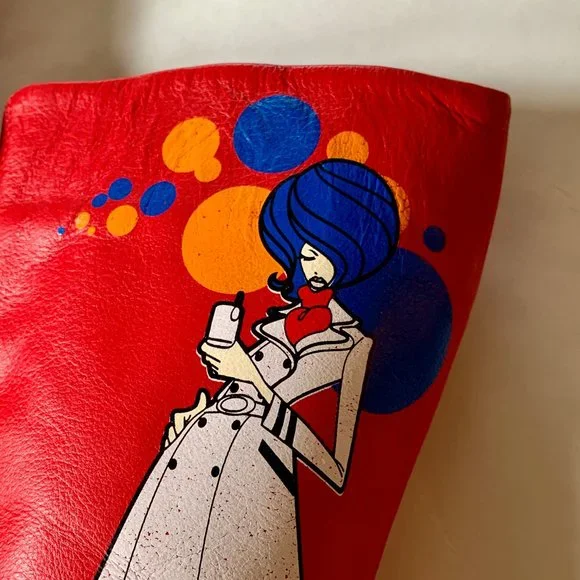 Rare - Rizzo Boots - Red GoGo Mod Girl on Cellphone - EU41 - Picture 7 of 16